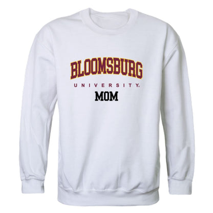 Bloomsburg University Huskies Mom Fleece Crewneck Pullover Sweatshirt Heather Grey Small-Campus-Wardrobe