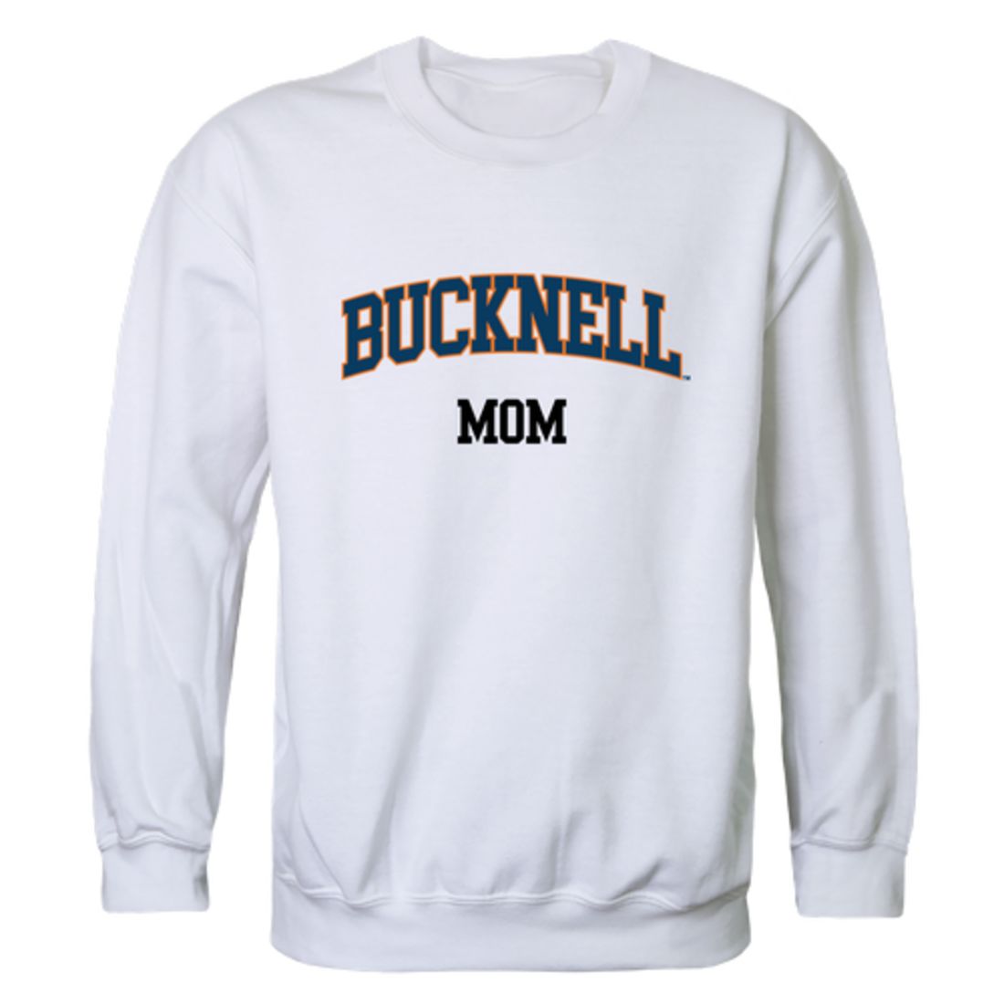 Bucknell University Bison Mom Fleece Crewneck Pullover Sweatshirt Heather Grey Small-Campus-Wardrobe