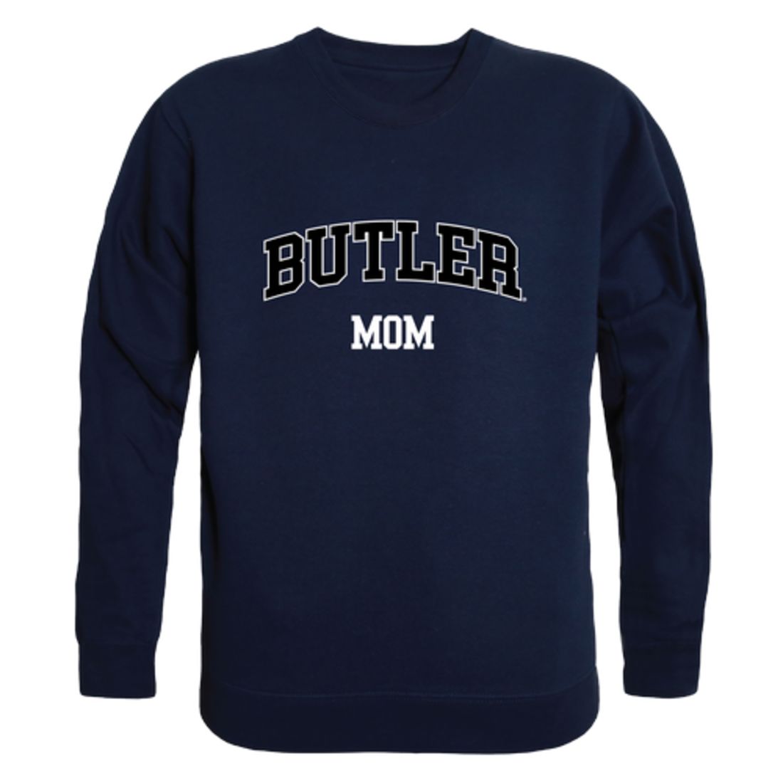 Butler University Bulldog Mom Fleece Crewneck Pullover Sweatshirt Heather Grey Small-Campus-Wardrobe