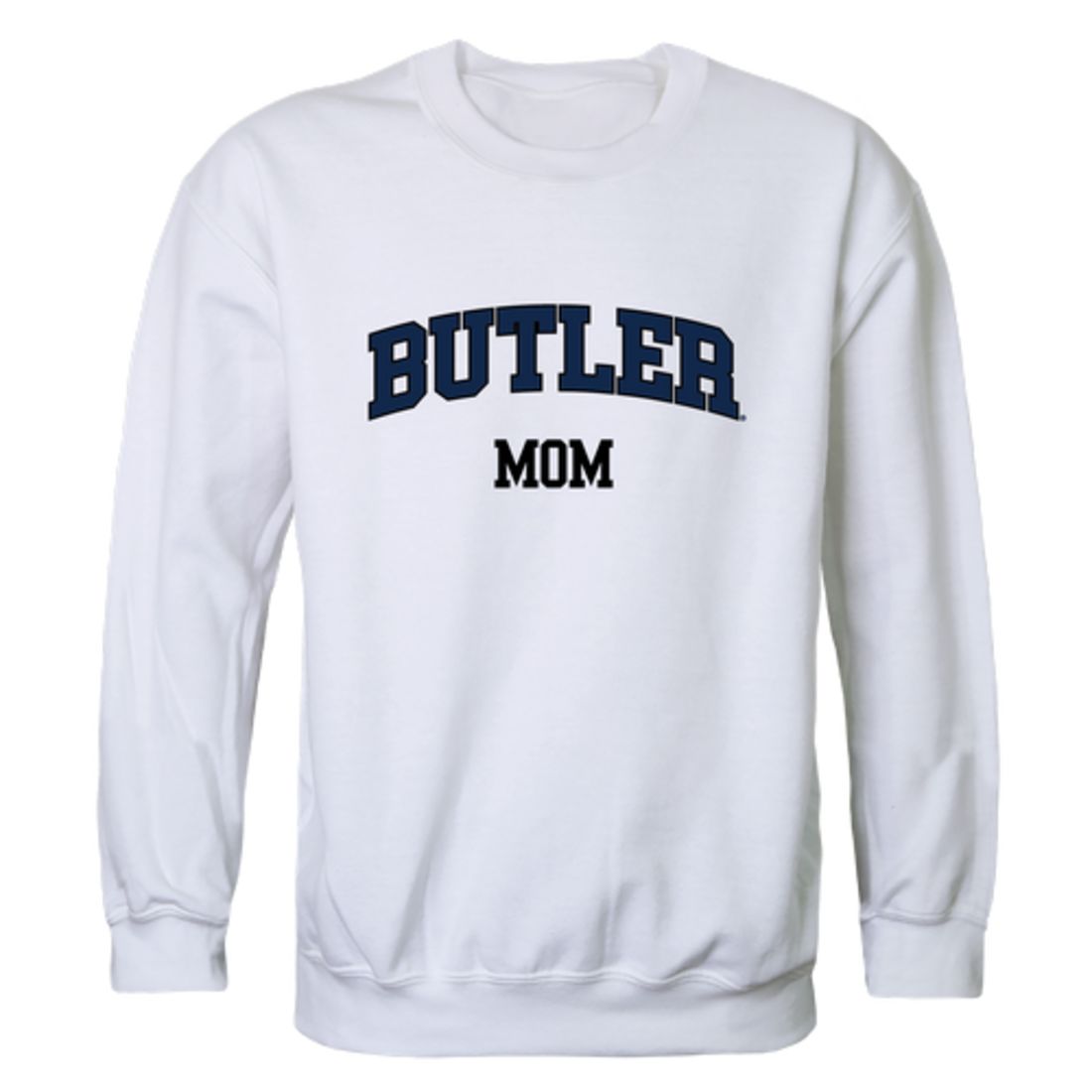Butler University Bulldog Mom Fleece Crewneck Pullover Sweatshirt Heather Grey Small-Campus-Wardrobe