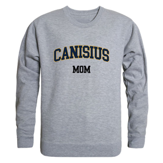 Canisius College Golden Griffins Mom Fleece Crewneck Pullover Sweatshirt Heather Grey Small-Campus-Wardrobe