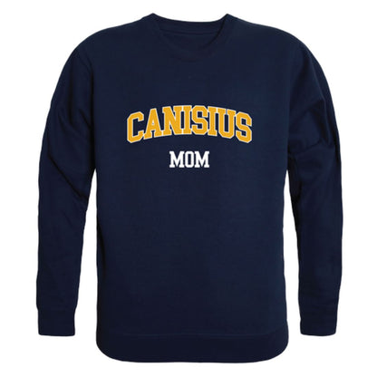 Canisius College Golden Griffins Mom Fleece Crewneck Pullover Sweatshirt Heather Grey Small-Campus-Wardrobe