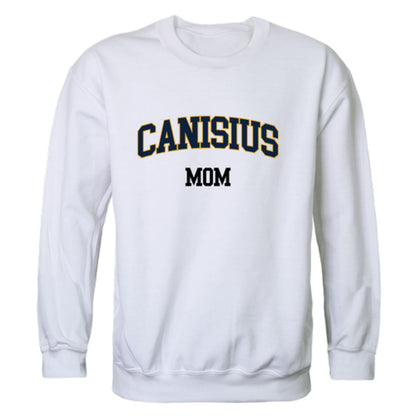 Canisius College Golden Griffins Mom Fleece Crewneck Pullover Sweatshirt Heather Grey Small-Campus-Wardrobe