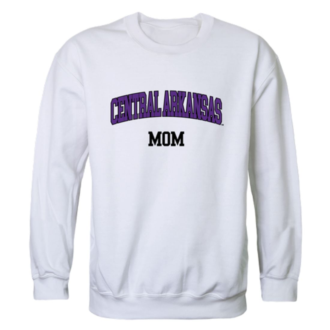 UCA University of Central Arkansas Bears Mom Fleece Crewneck Pullover Sweatshirt Heather Charcoal Small-Campus-Wardrobe