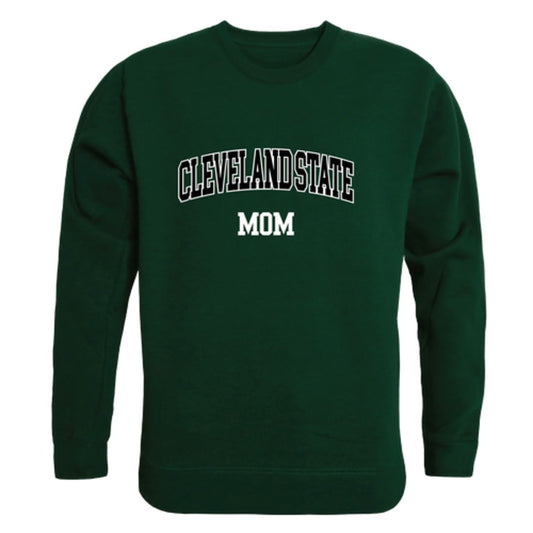 CSU Cleveland State University Vikings Mom Fleece Crewneck Pullover Sweatshirt Forest Small-Campus-Wardrobe