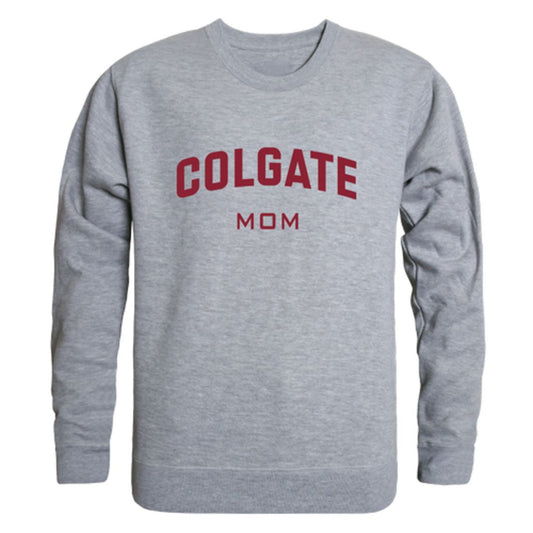 Colgate University Raider Mom Fleece Crewneck Pullover Sweatshirt Heather Grey Small-Campus-Wardrobe