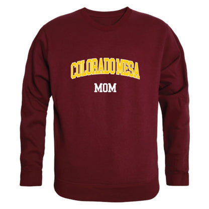 CMU Colorado Mesa University Maverick Mom Fleece Crewneck Pullover Sweatshirt Heather Grey Small-Campus-Wardrobe