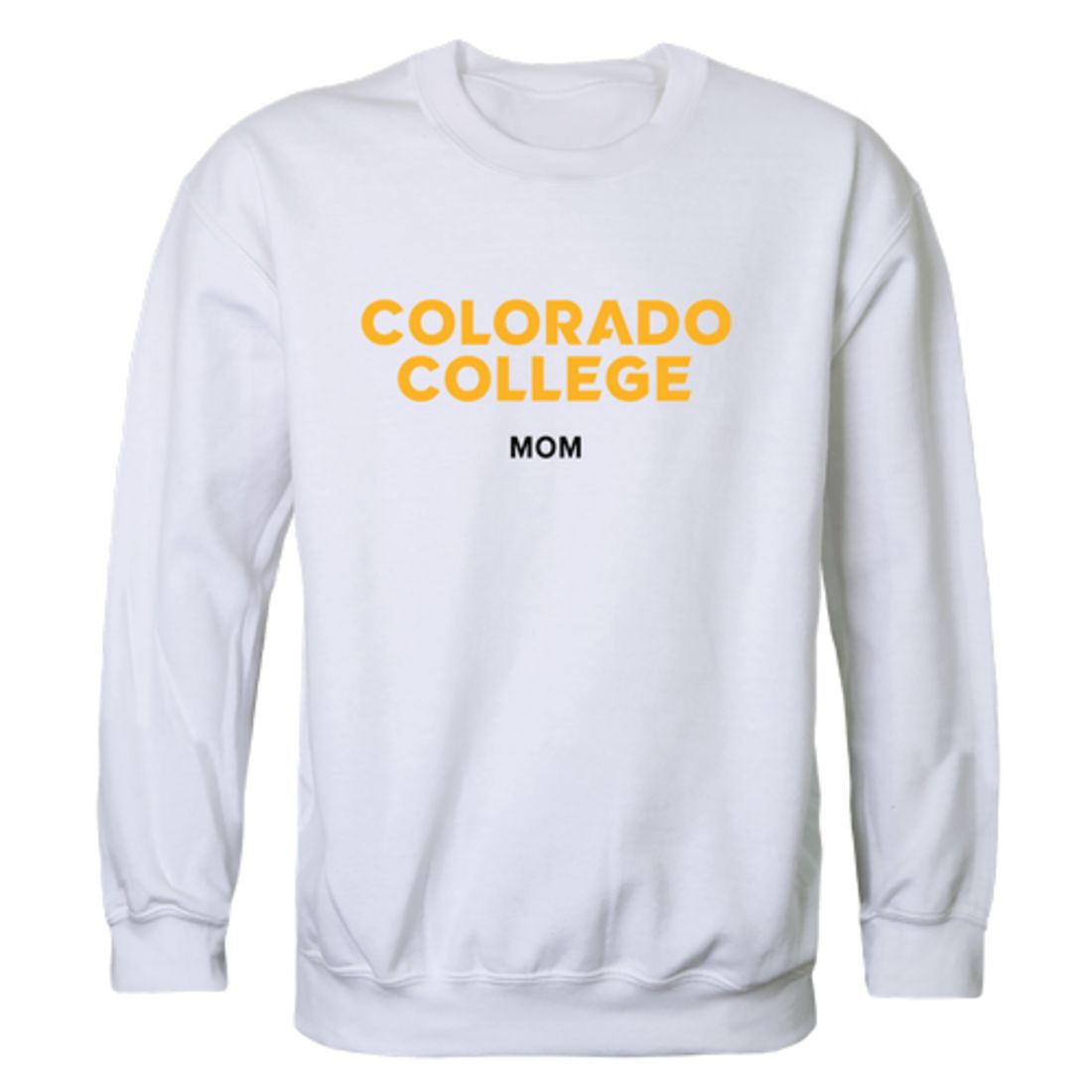 Colorado College CC Tigers Mom Fleece Crewneck Pullover Sweatshirt Black Small-Campus-Wardrobe