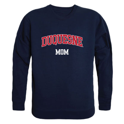 Duquesne University Dukes Mom Fleece Crewneck Pullover Sweatshirt Heather Grey Small-Campus-Wardrobe