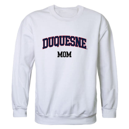 Duquesne University Dukes Mom Fleece Crewneck Pullover Sweatshirt Heather Grey Small-Campus-Wardrobe