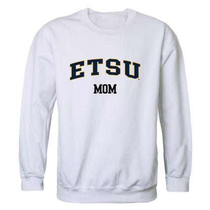 ETSU East Tennessee State University Buccaneers Mom Fleece Crewneck Pullover Sweatshirt Heather Grey Small-Campus-Wardrobe