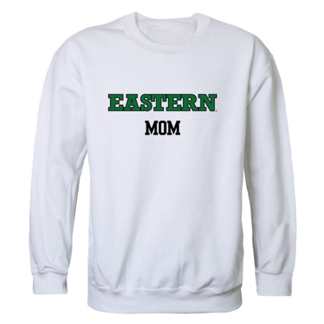 EMU Eastern Michigan University Eagles Mom Fleece Crewneck Pullover Sweatshirt Heather Charcoal Small-Campus-Wardrobe