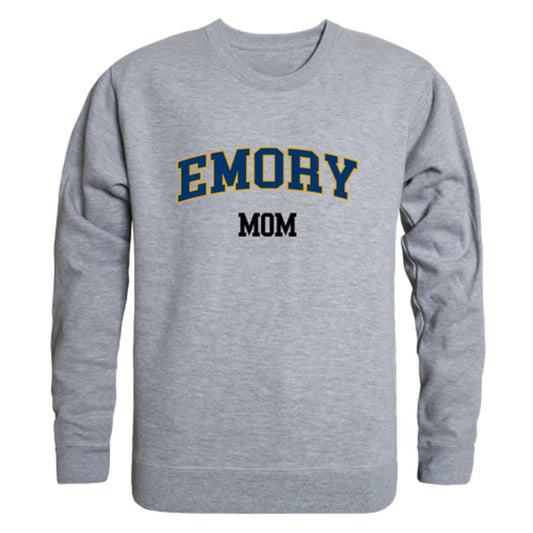 Emory University Eagles Mom Fleece Crewneck Pullover Sweatshirt Heather Grey Small-Campus-Wardrobe