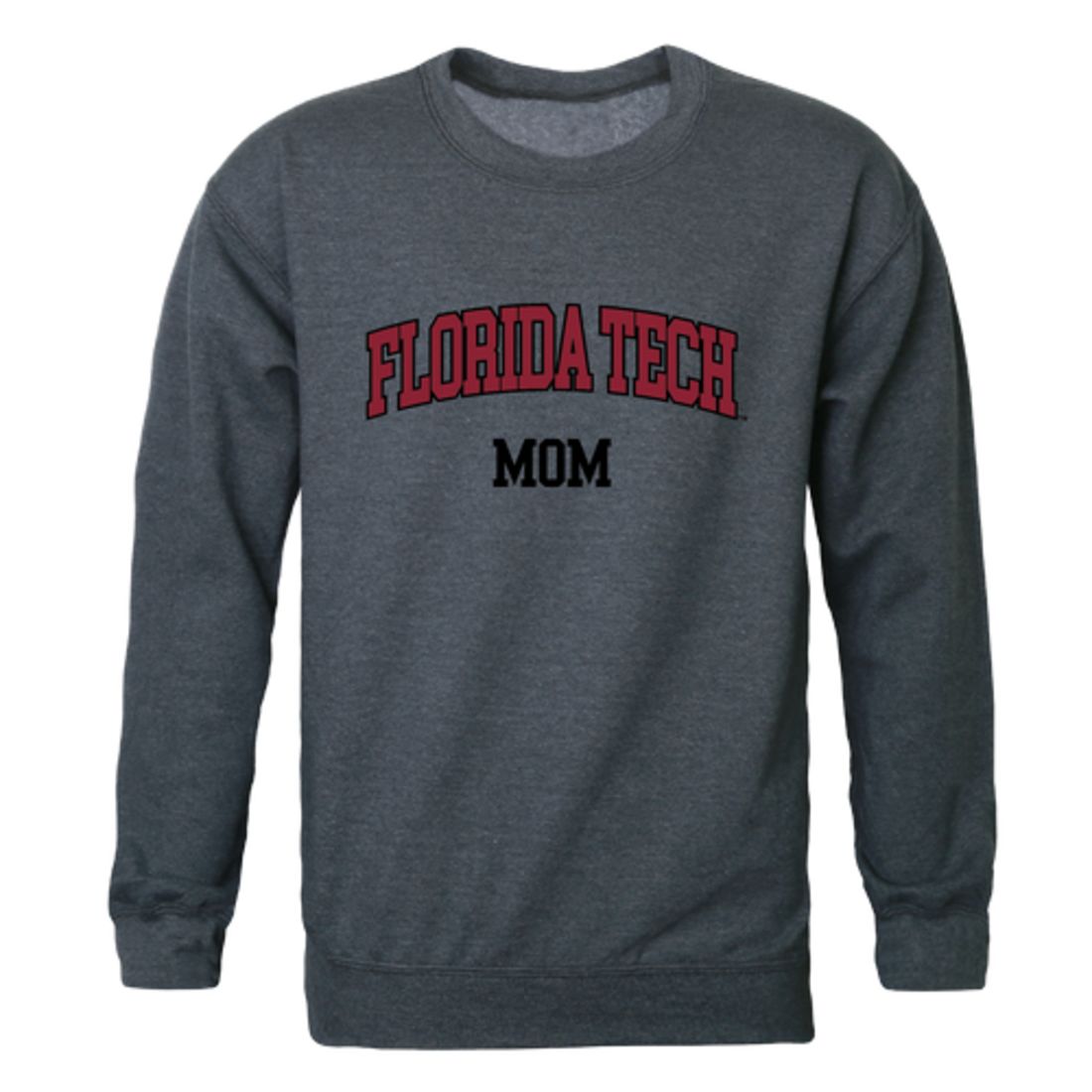 FIorida Institute of Technology Panthers Mom Fleece Crewneck Pullover Sweatshirt Heather Charcoal Small-Campus-Wardrobe