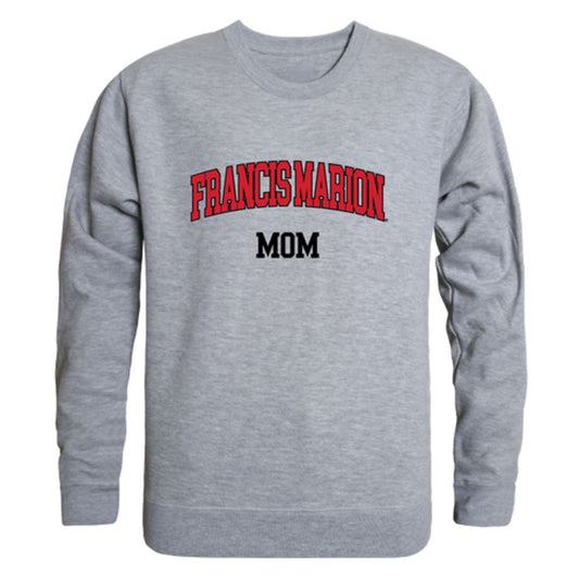 FMU Francis Marion University Patriots Mom Fleece Crewneck Pullover Sweatshirt Heather Grey Small-Campus-Wardrobe