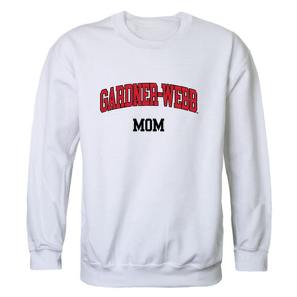 GWU Gardner Webb University Runnin' Bulldogs Mom Fleece Crewneck Pullover Sweatshirt Heather Grey Small-Campus-Wardrobe
