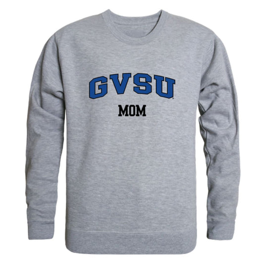 GVSU Grand Valley State University Lakers Mom Fleece Crewneck Pullover Sweatshirt Heather Grey Small-Campus-Wardrobe