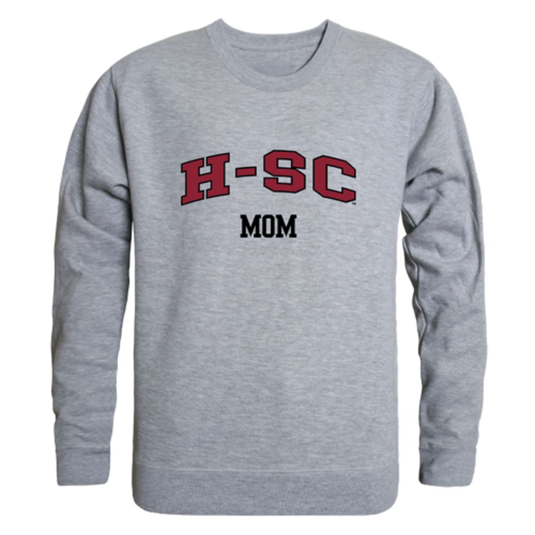 HSC Hampden-Sydney College Tigers Mom Fleece Crewneck Pullover Sweatshirt Heather Grey Small-Campus-Wardrobe