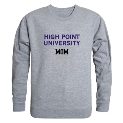 HPU High Point University Panthers Mom Fleece Crewneck Pullover Sweatshirt Heather Charcoal Small-Campus-Wardrobe