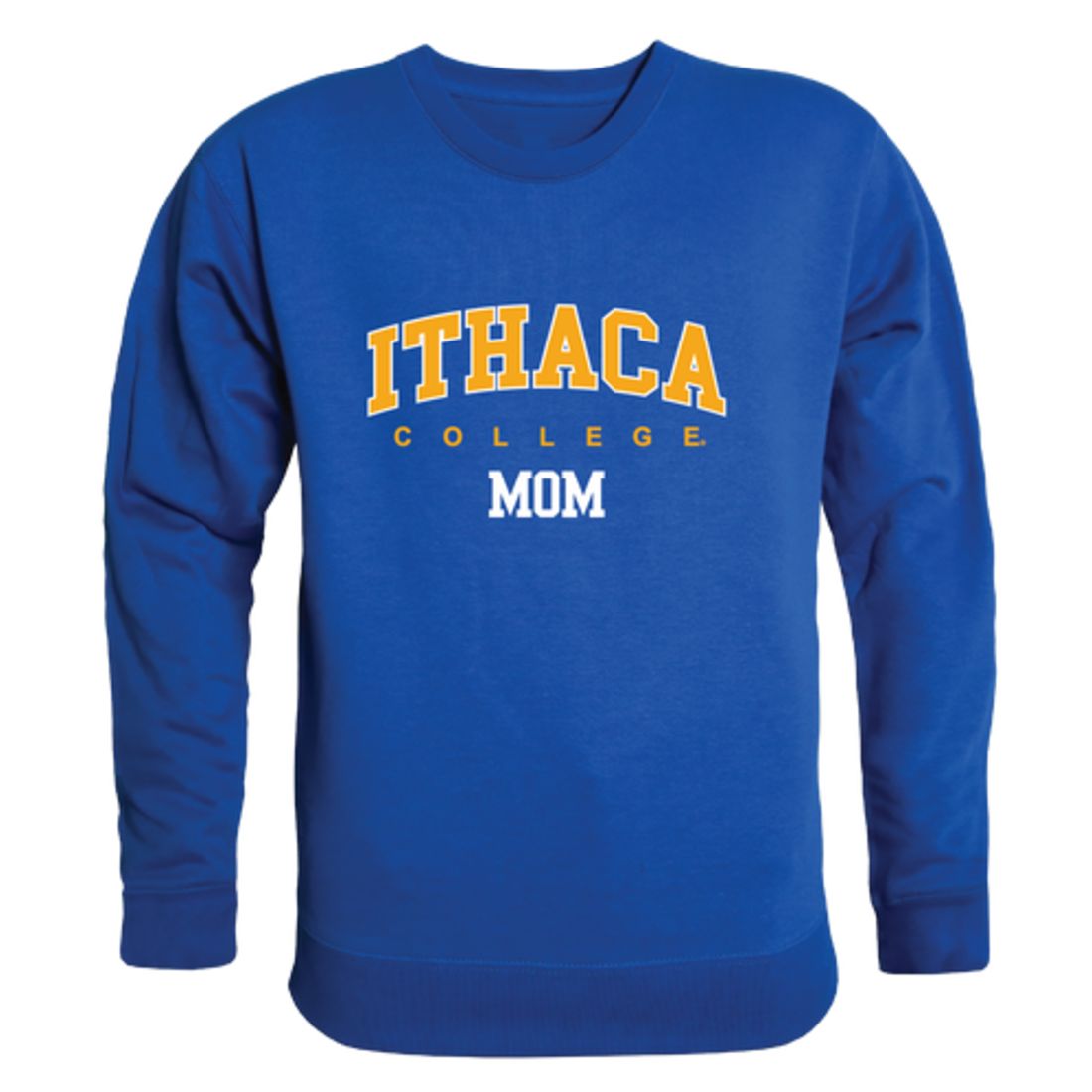 Ithaca College Bombers Mom Fleece Crewneck Pullover Sweatshirt Heather Grey Small-Campus-Wardrobe