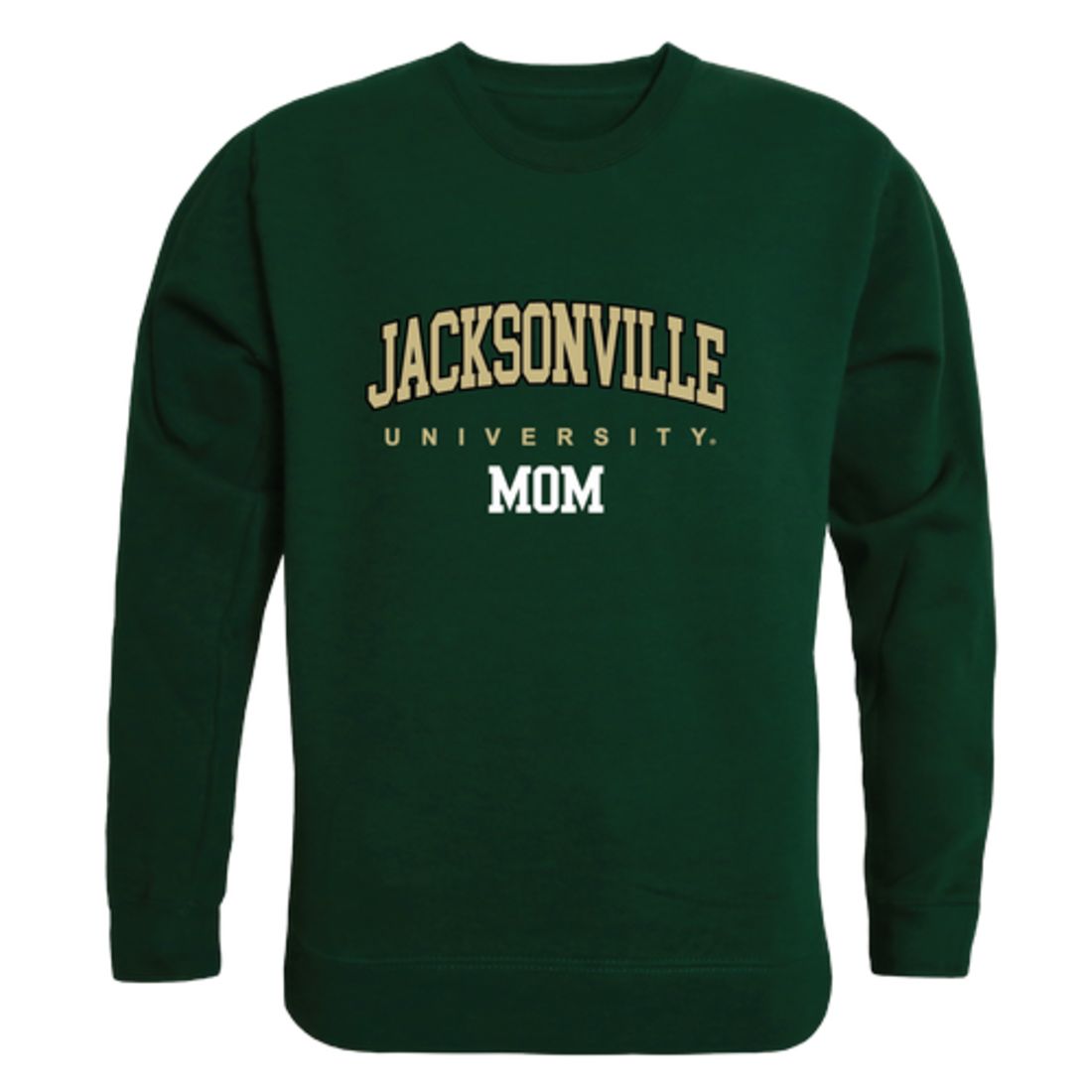 JU Jacksonville University Dolphin Mom Fleece Crewneck Pullover Sweatshirt Forest Small-Campus-Wardrobe