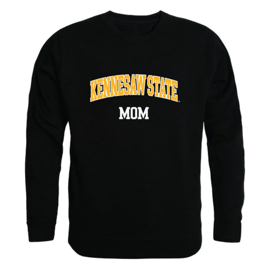 KSU Kennesaw State University Owls Mom Fleece Crewneck Pullover Sweatshirt Black Small-Campus-Wardrobe