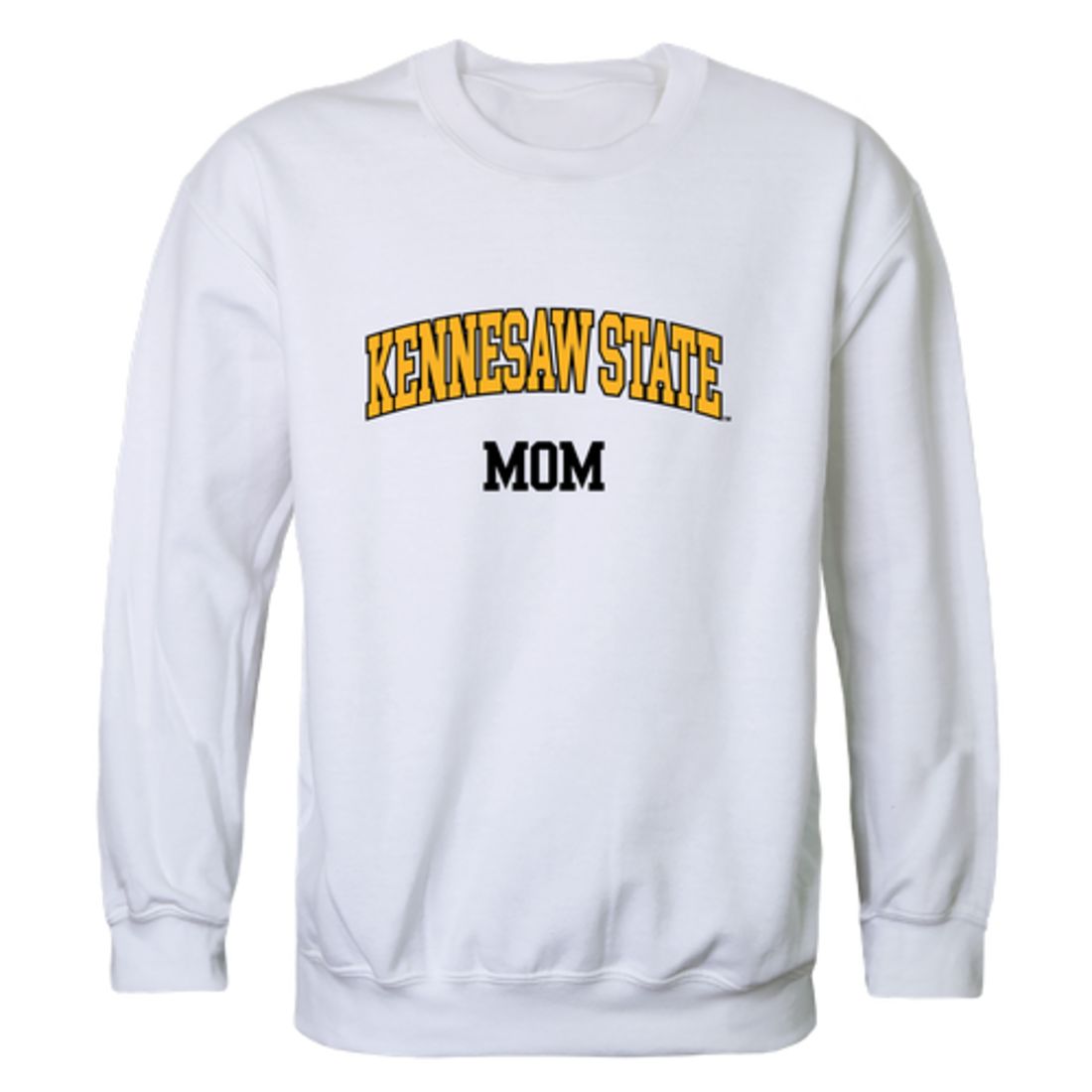 KSU Kennesaw State University Owls Mom Fleece Crewneck Pullover Sweatshirt Black Small-Campus-Wardrobe