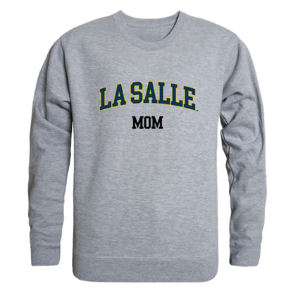 La Salle University Explorers Mom Fleece Crewneck Pullover Sweatshirt Heather Grey Small-Campus-Wardrobe