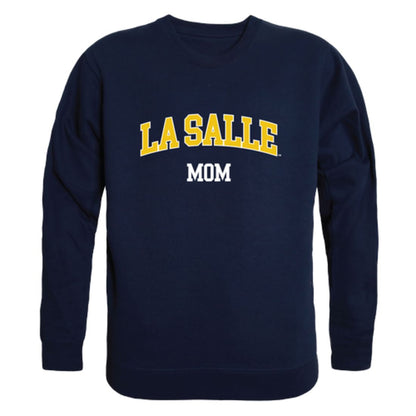 La Salle University Explorers Mom Fleece Crewneck Pullover Sweatshirt Heather Grey Small-Campus-Wardrobe