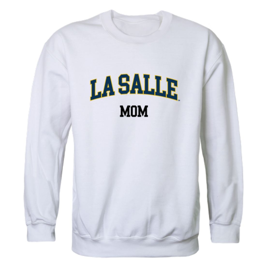 La Salle University Explorers Mom Fleece Crewneck Pullover Sweatshirt Heather Grey Small-Campus-Wardrobe