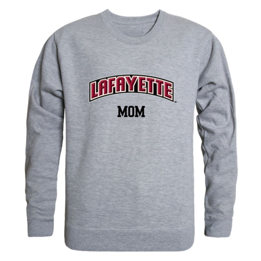 Lafayette College Leopards Mom Fleece Crewneck Pullover Sweatshirt Heather Grey Small-Campus-Wardrobe