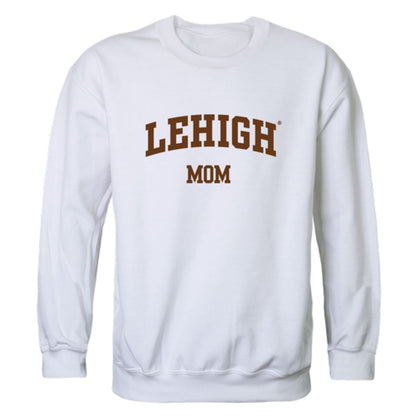 Lehigh University Mountain Hawks Mom Fleece Crewneck Pullover Sweatshirt Heather Grey Small-Campus-Wardrobe