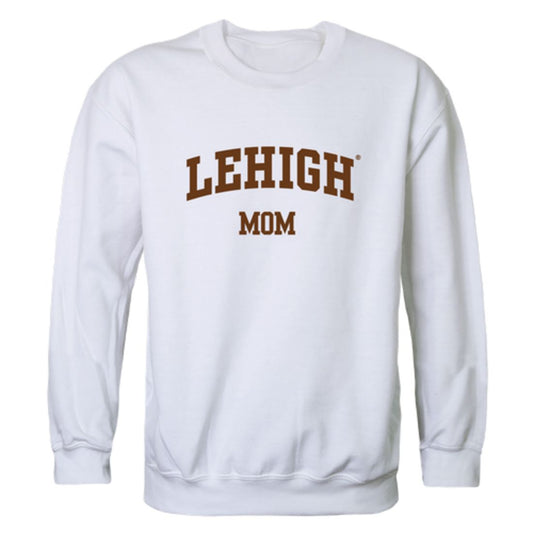 Mouseover Image, Lehigh University Mountain Hawks Mom Fleece Crewneck Pullover Sweatshirt Heather Grey Small-Campus-Wardrobe