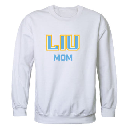 LIU Long Island University Post Pioneers Mom Fleece Crewneck Pullover Sweatshirt Heather Charcoal Small-Campus-Wardrobe