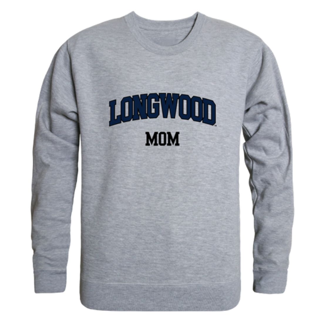 Longwood University Lancers Mom Fleece Crewneck Pullover Sweatshirt Heather Grey Small-Campus-Wardrobe