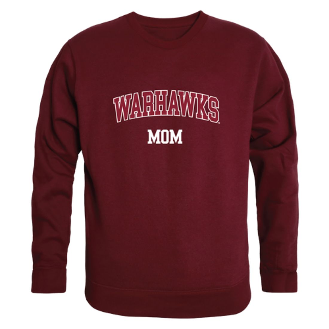 ULM University of Louisiana Monroe Warhawks Mom Fleece Crewneck Pullover Sweatshirt Heather Grey Small-Campus-Wardrobe