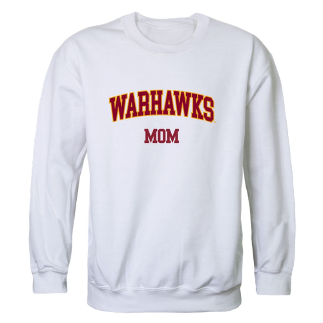 ULM University of Louisiana Monroe Warhawks Mom Fleece Crewneck Pullover Sweatshirt Heather Grey Small-Campus-Wardrobe