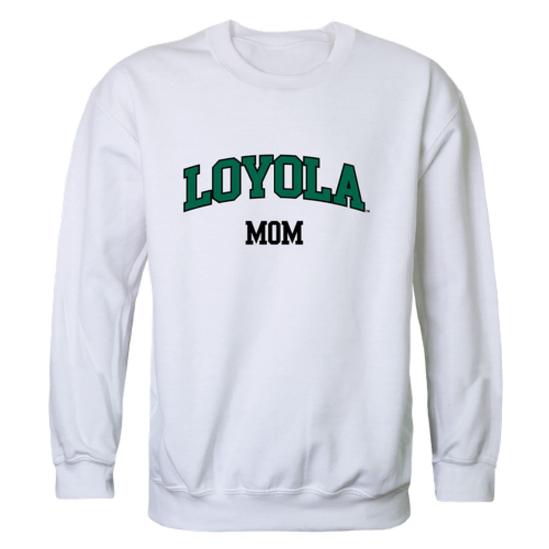 Loyola University Maryland Greyhounds Mom Fleece Crewneck Pullover Sweatshirt Forest Small-Campus-Wardrobe