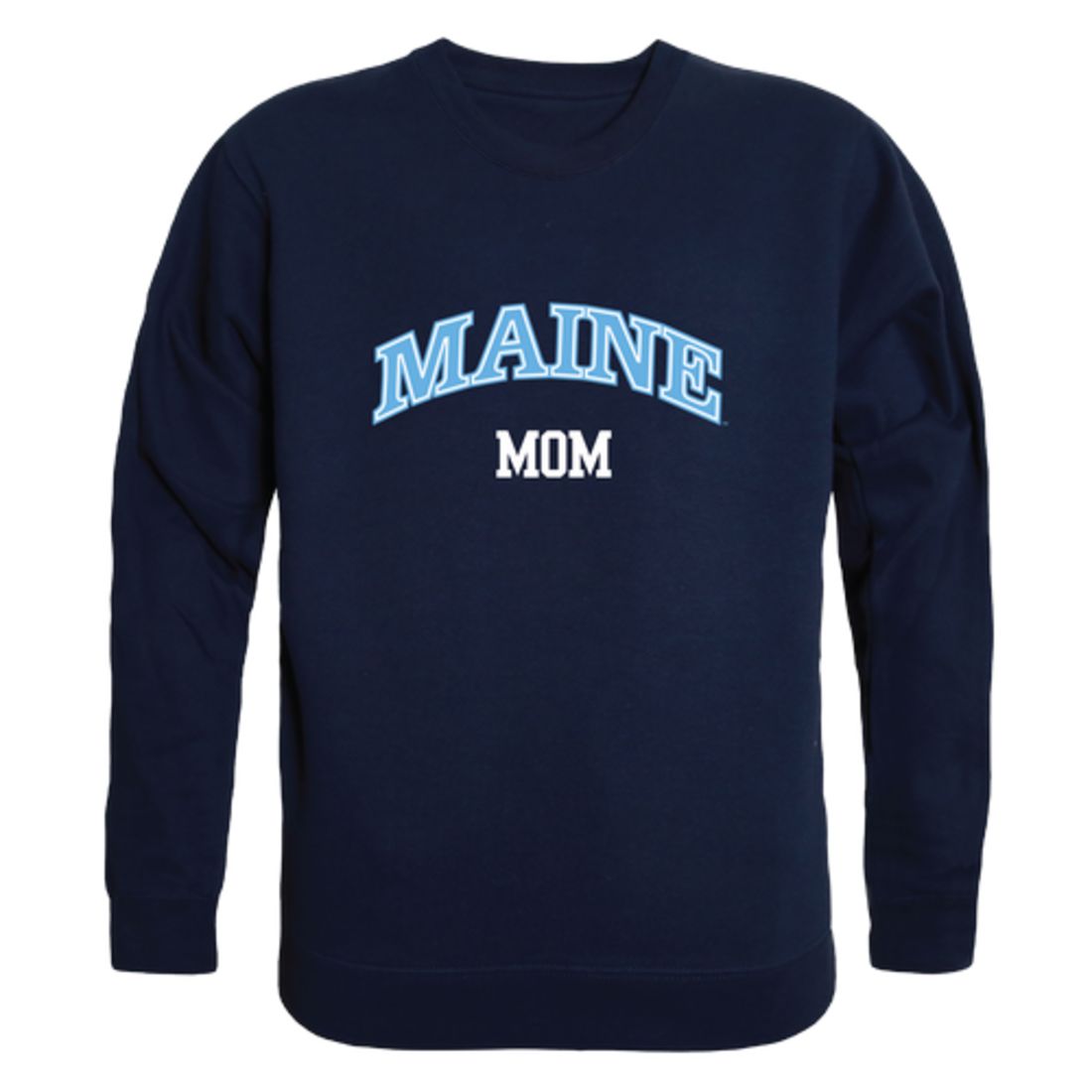 UMaine University of Maine Black Bears Mom Fleece Crewneck Pullover Sweatshirt Heather Grey Small-Campus-Wardrobe