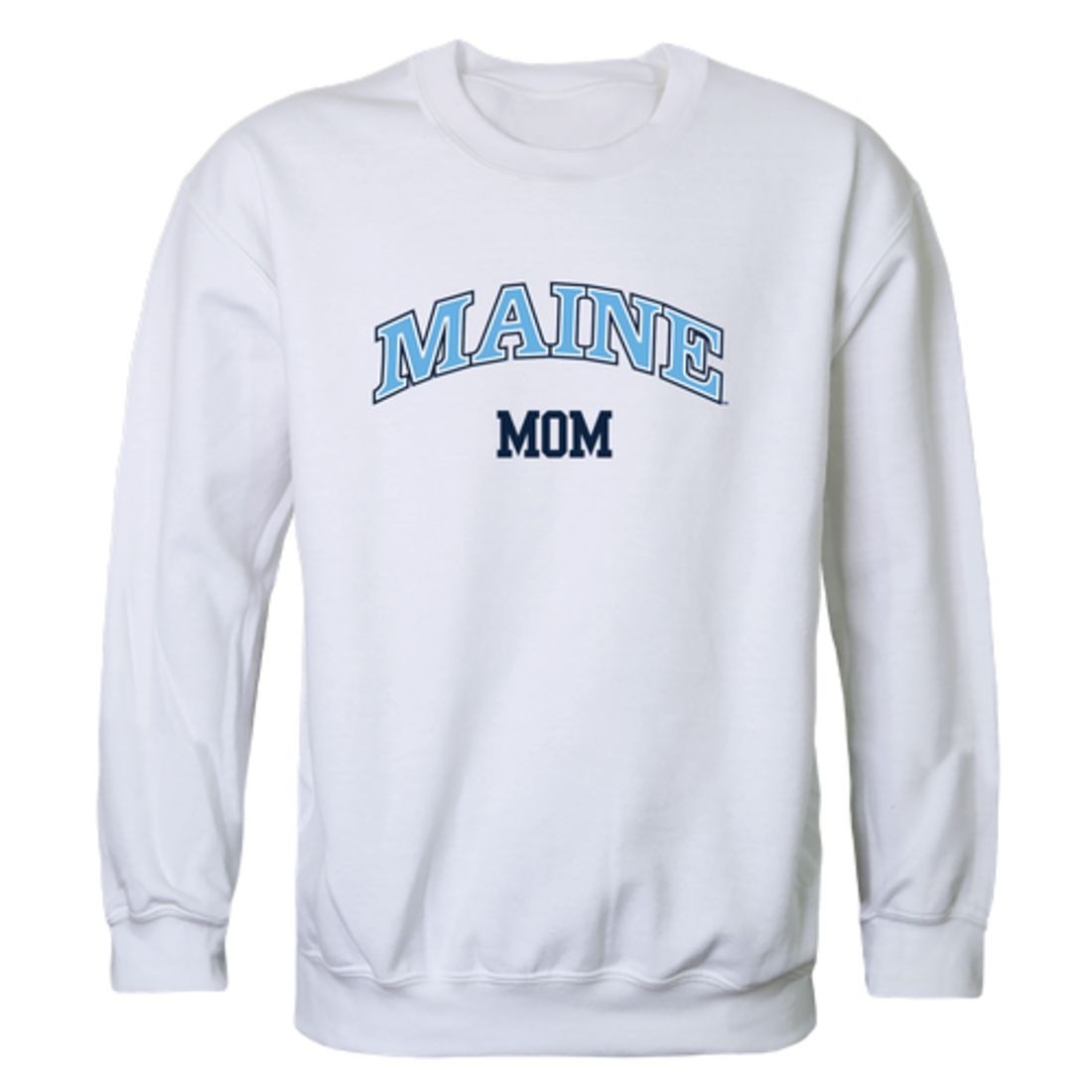 UMaine University of Maine Black Bears Mom Fleece Crewneck Pullover Sweatshirt Heather Grey Small-Campus-Wardrobe