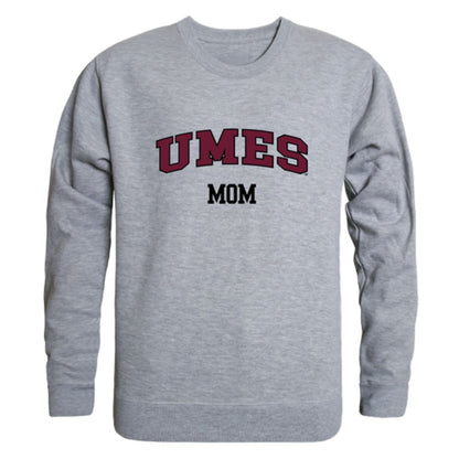UMES University of Maryland Eastern Shore Hawks Mom Fleece Crewneck Pullover Sweatshirt Heather Grey Small-Campus-Wardrobe