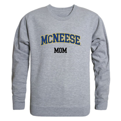McNeese State University Cowboys and Cowgirls Mom Fleece Crewneck Pullover Sweatshirt Heather Grey Small-Campus-Wardrobe