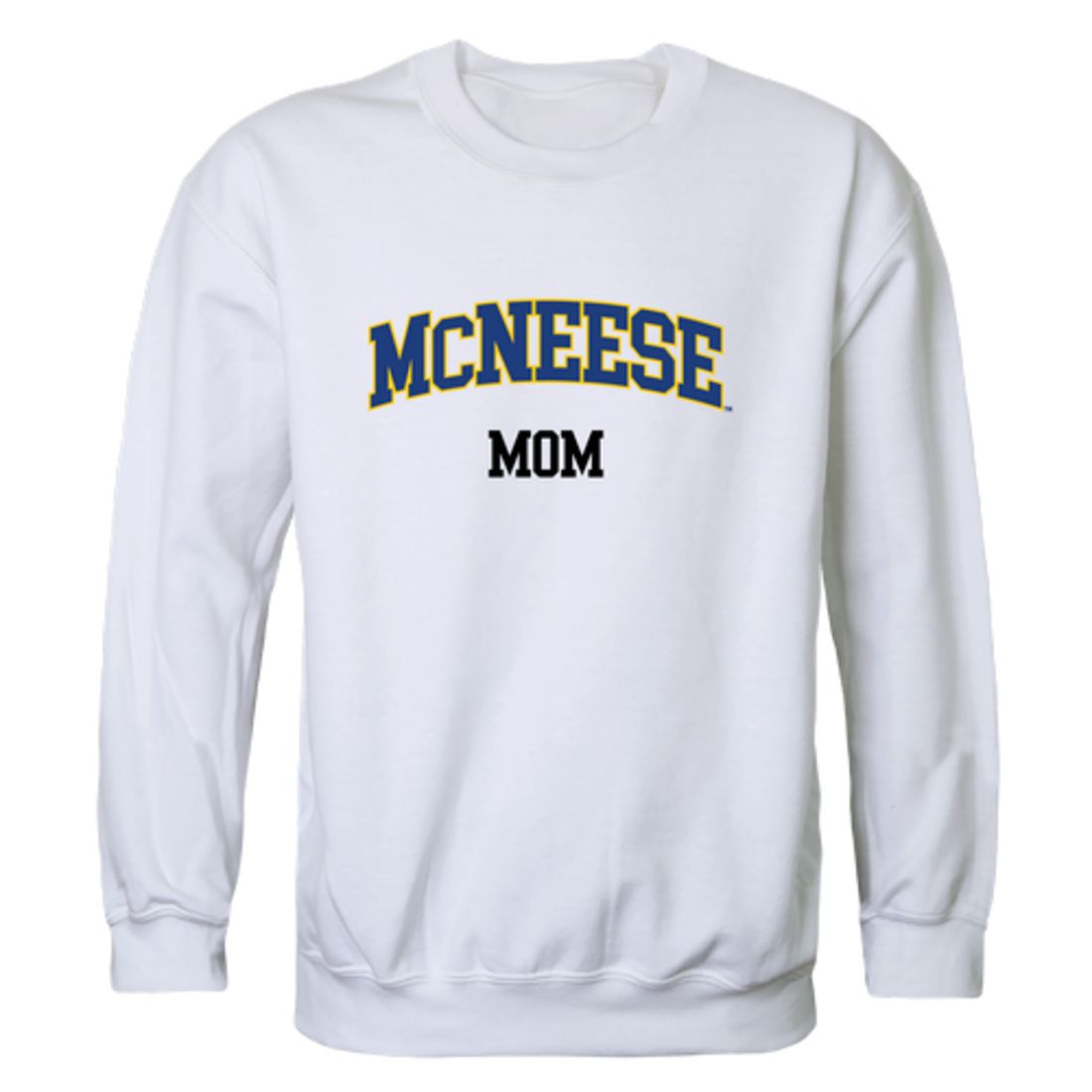 McNeese State University Cowboys and Cowgirls Mom Fleece Crewneck Pullover Sweatshirt Heather Grey Small-Campus-Wardrobe