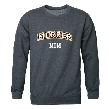 Mercer University Bears Mom Fleece Crewneck Pullover Sweatshirt Heather Charcoal Small-Campus-Wardrobe