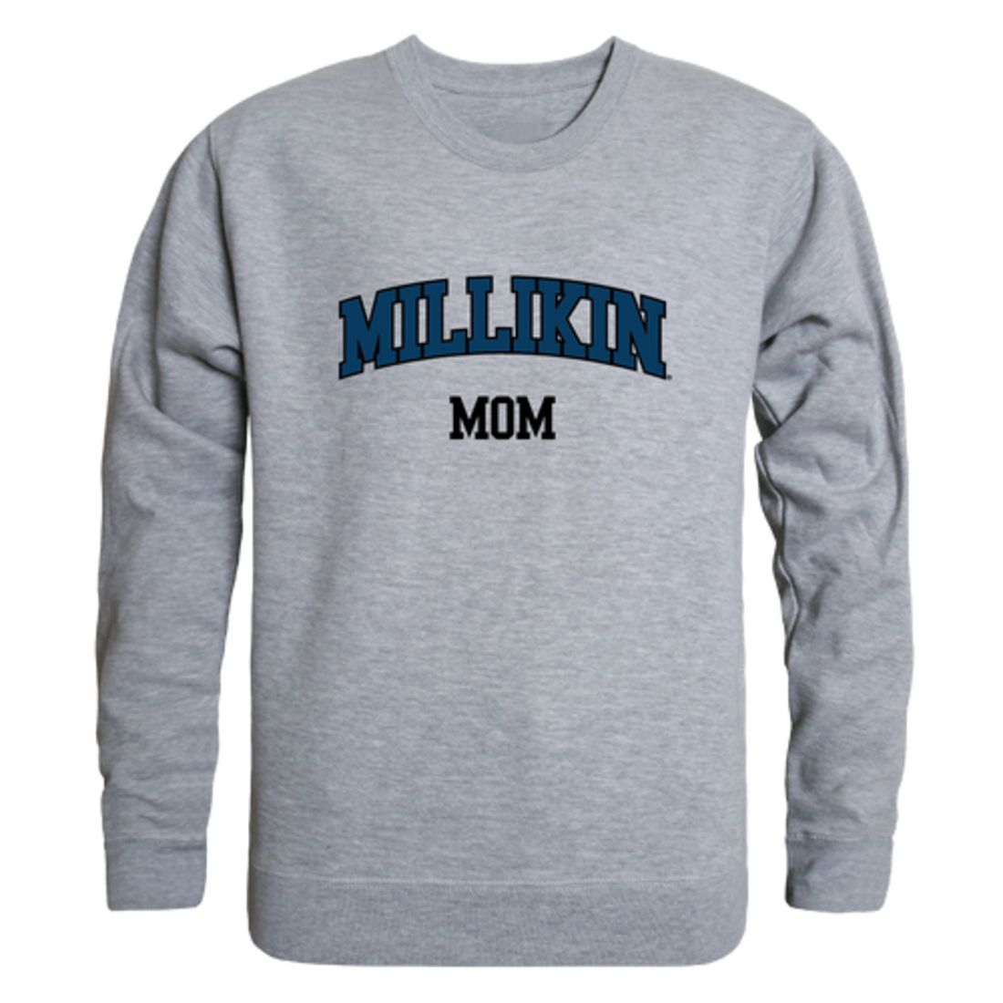 Millikin University Big Blue Mom Fleece Crewneck Pullover Sweatshirt Heather Grey Small-Campus-Wardrobe