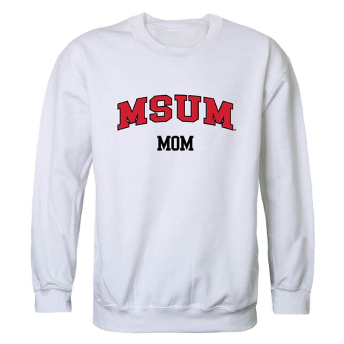 MSUM Minnesota State University Moorhead Dragons Mom Fleece Crewneck Pullover Sweatshirt Heather Grey Small-Campus-Wardrobe