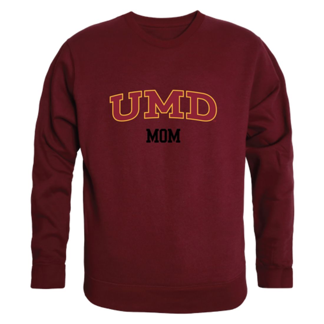UMD University of Minnesota Duluth Bulldogs Mom Fleece Crewneck Pullover Sweatshirt Heather Grey Small-Campus-Wardrobe