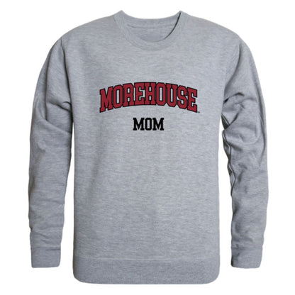 Morehouse College Maroon Tigers Mom Fleece Crewneck Pullover Sweatshirt Heather Grey Small-Campus-Wardrobe