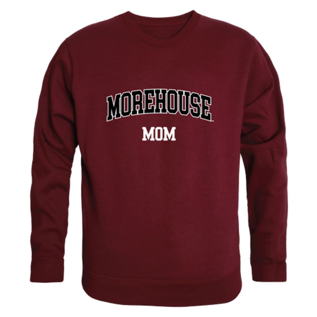Morehouse College Maroon Tigers Mom Fleece Crewneck Pullover Sweatshirt Heather Grey Small-Campus-Wardrobe