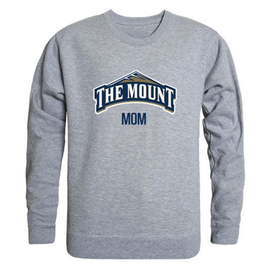 Mount St Mary's University Mountaineers Mountaineers Mountaineers Mom Fleece Crewneck Pullover Sweatshirt Heather Grey Small-Campus-Wardrobe